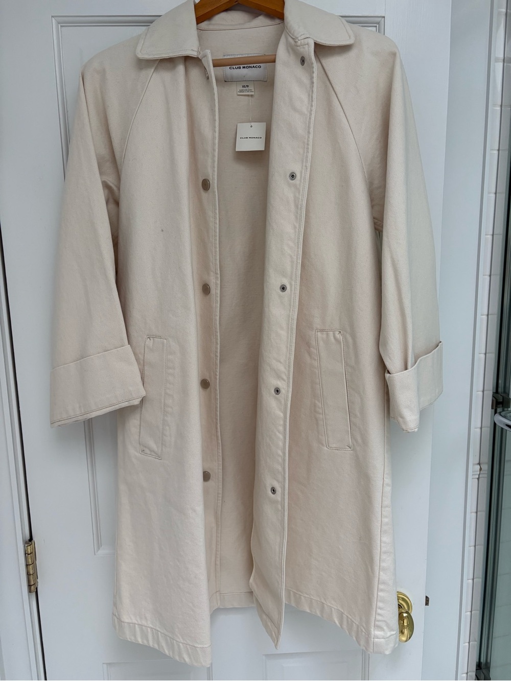 Club Monaco Cream Trench Coat